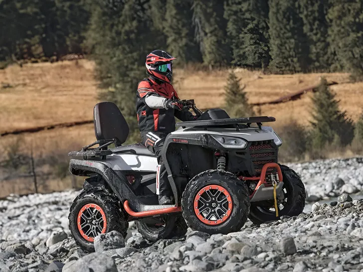 ATV on a forest trail